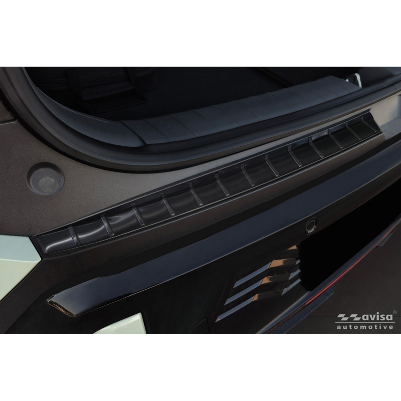 Avisa Protection de Seuil de Coffre Acier Inox sur mesure pour KIA EV3 GT 2024- - Noir - 2 pièces