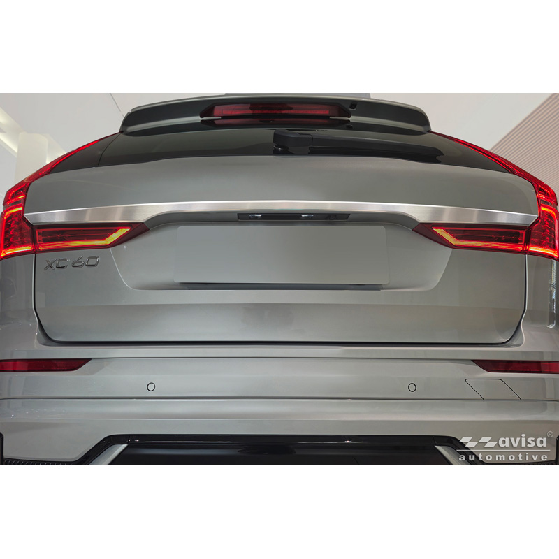 Avisa Revêtement d'habillage du hayon du coffre inox brossé sur mesure pour Volvo XC60 II 2017-2021 & Facelift 2021-