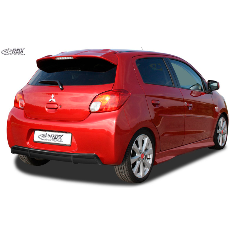 Jupe arrière 'Diffuseur' sur mesure pour Mitsubishi Spacestar 2012-2016 (ABS noir luisant)