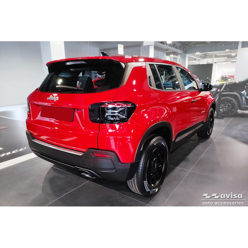 Protection de seuil arrière inox sur mesure pour Jeep Avenger incl. EV 2023- 'Ribs'
