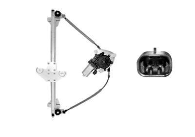 raammechanisme, 3 drs, incl motor, links Hyundai Getz, 2002-2005