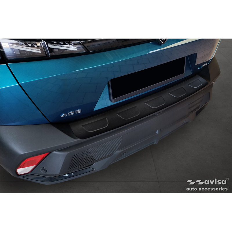 Protection de seuil arrière inox noir mat sur mesure pour Peugeot 408 II Fastback 2023-