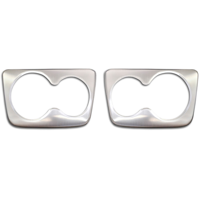 Avisa Cache pour porte-gobelet (2 pièces) Acier Inox sur mesure pour Mercedes Sprinter III 2018- - Argent