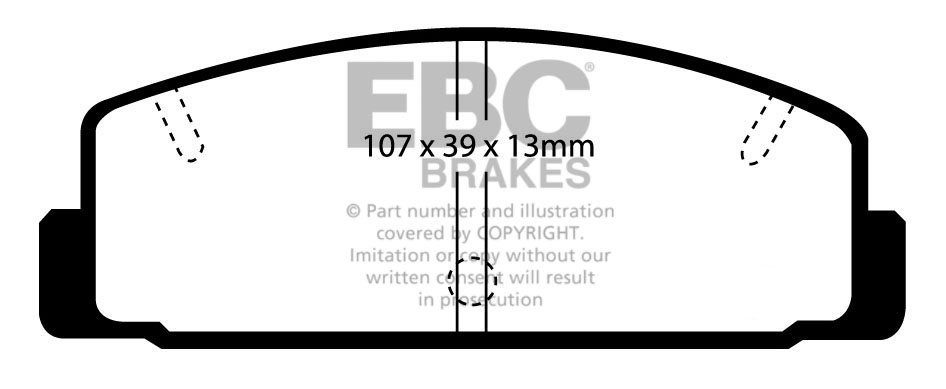EBC Brakes MAZDA 6 2.0 (GH) 2007-.. Remblokken achterzijde