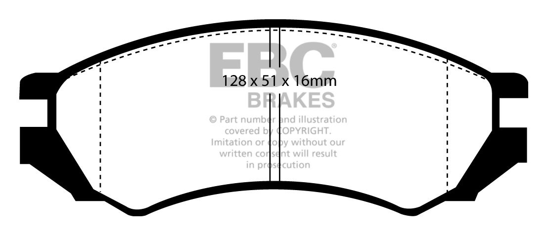 EBC Brakes NISSAN Almera 2.0 96-2000 Remblokken voorzijde redstu