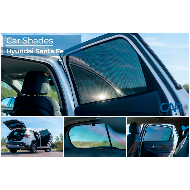 Set de Car Shades sur mesure pour Hyundai Santa Fe IV (TM) 2018- (6-pièces)