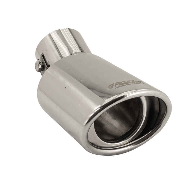 Simoni Racing Embout d'Échappement Ovale/Oblique Inox - 87x66xL150 - Montage ->48mm