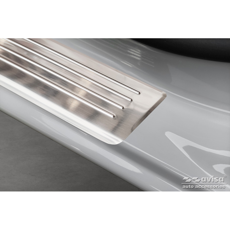 Seuils de portes inox sur mesure pour Renault Express Furgon 2021- 'Lines' - 2-pièces