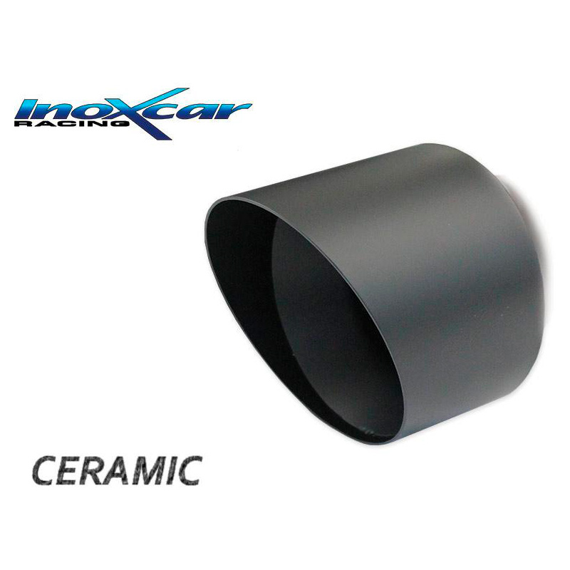 InoXcar 100% Inox Échappement Sport sur mesure pour Opel Corsa F 1.2 (101cv) 2019- 90mm Ceramic Black