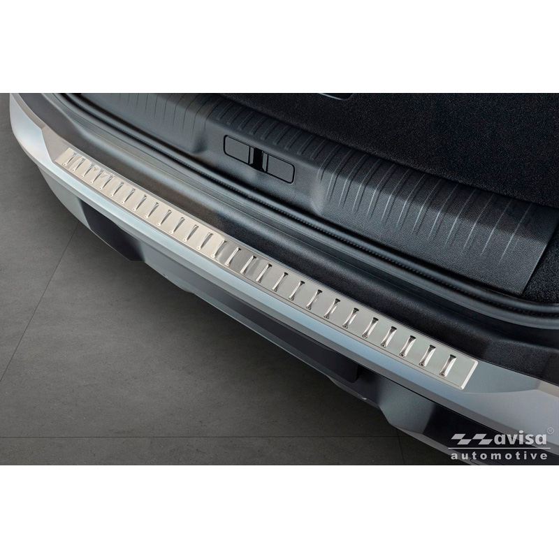 Avisa Protection de seuil arrière inox sur mesure pour Peugeot 5008 III 2024- 'Ribs'