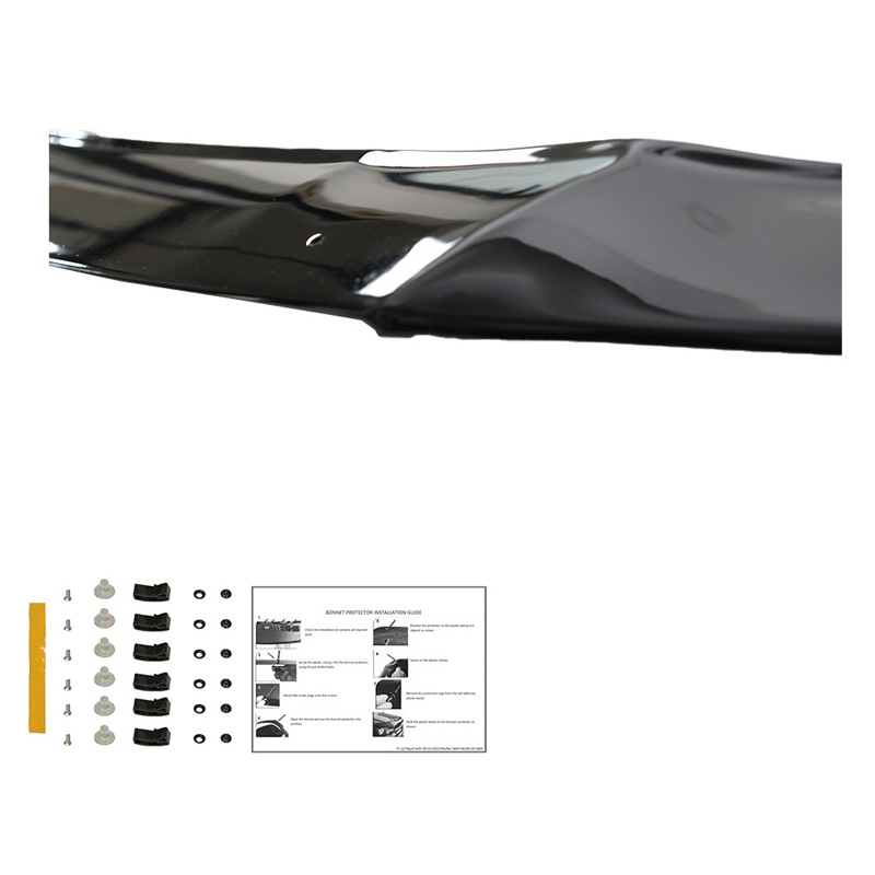 Protection du capot sur mesure pour Volkswagen Crafter MK2 2016- & MAN TGE MK1 PreFacelift 2016- - Noir brillant