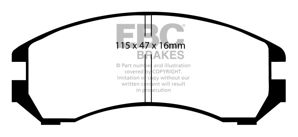 EBC Brakes NISSAN Sunny 1.6 ZX (B12) 86-92 Remblokken voorzijde
