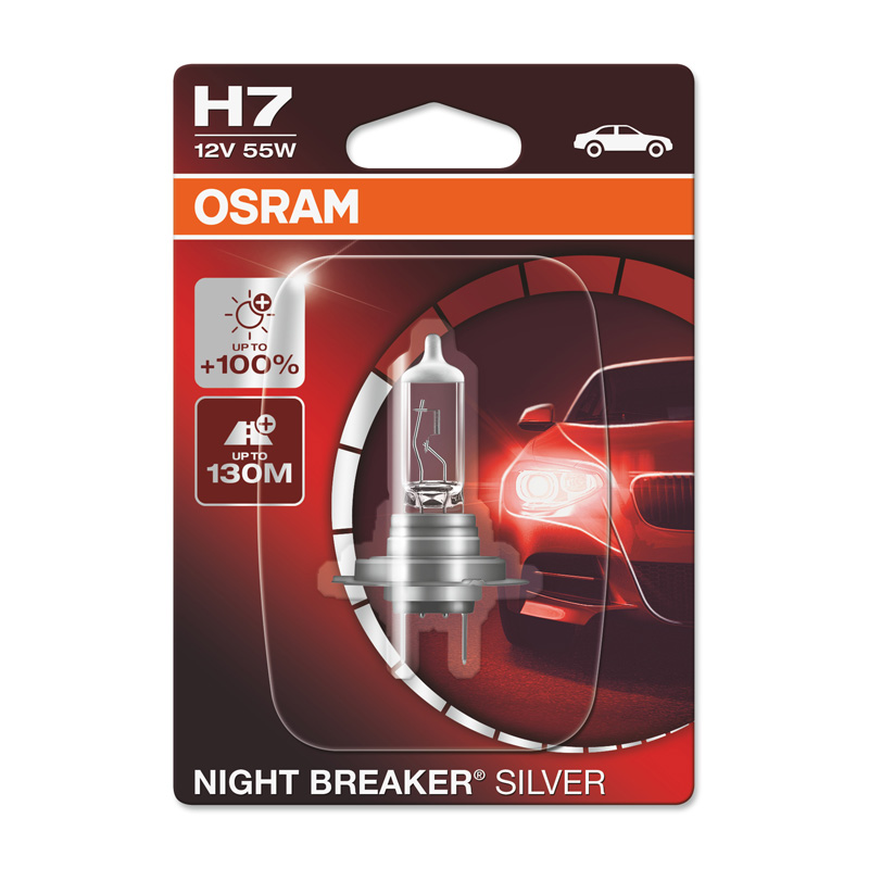 Osram Night Breaker Silver Ampoule Halogène - H7 - 12V/55W - la pièce