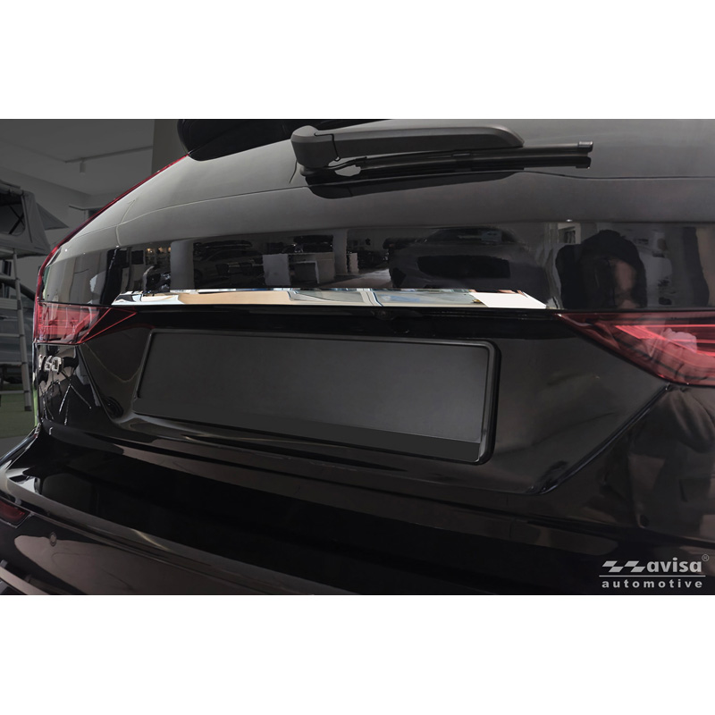 Avisa Revêtement d'habillage du hayon du coffre inox Chrome sur mesure pour Volvo V60 II 2018-