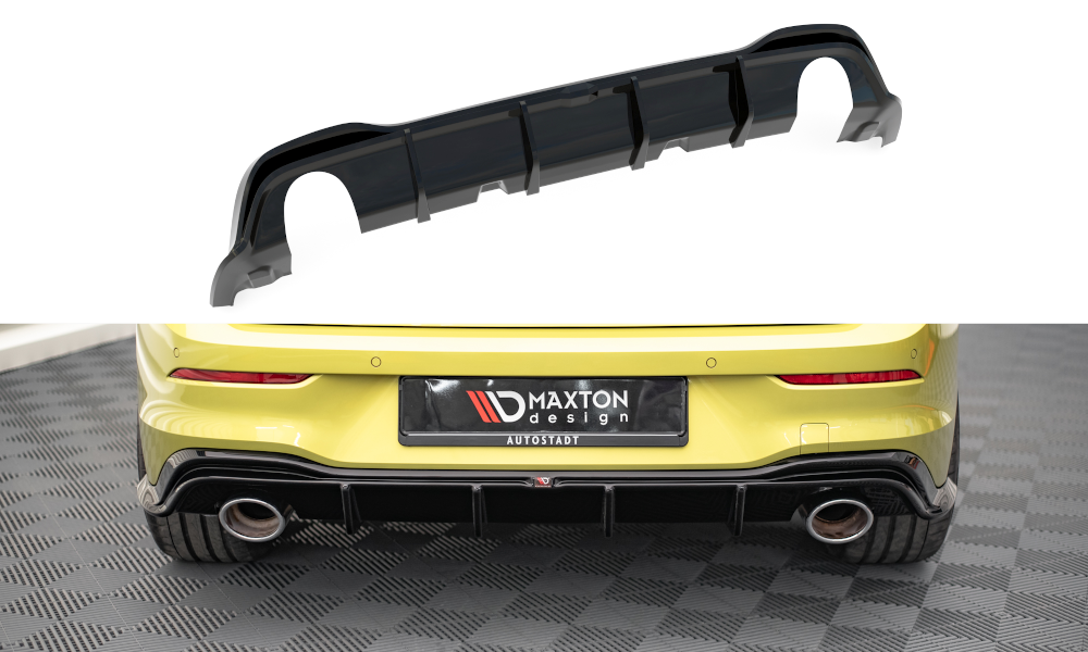 Diffuser Volkswagen Golf 8 GTI Clubsport Maxton Glans Zwart