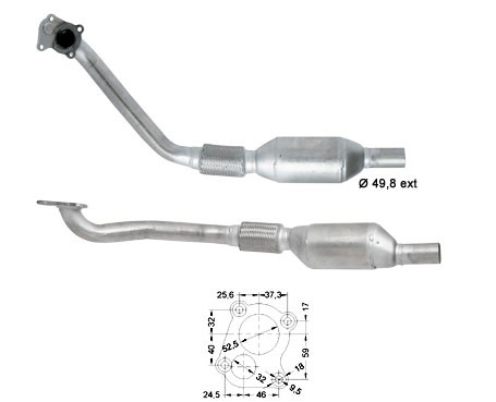 VW GOLF III 1.9TD 1896 cc 66 Kw / 90 cv 1Z Magnaflow CAT Bouwjaa