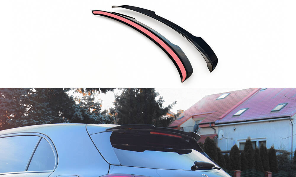 Spoiler Cap Mercedes A Klasse W177 Hatchback AMG Line Glans Zwart