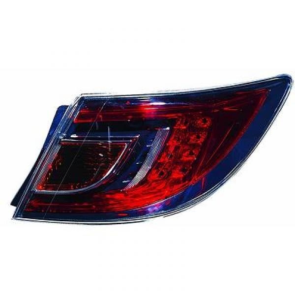 Achterlicht links MAZDA 6 08->> HELDERGLAS/ROOD/LED