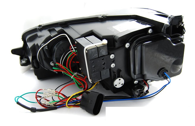 Headlights fits VW Golf VII GTI look led DRL 12- black
