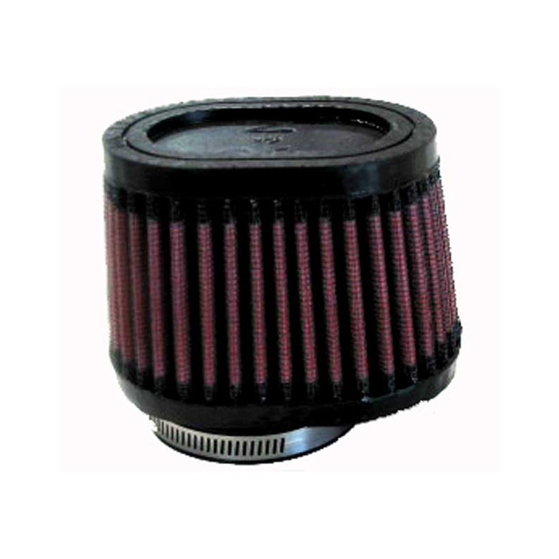 K&N Filtre à Air Universel Ovale/Conique 54mm raccordement décentrée, 102x76mm de base, 89x64mm en haut, 70mm hauteur (RU-0981)