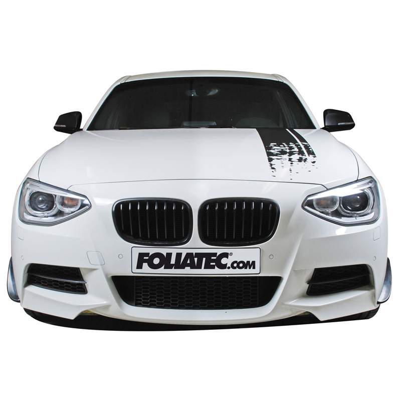 Foliatec Cardesign Autocollant - Stripes - noir mat - Longueur 150cm x Largeur 22cm