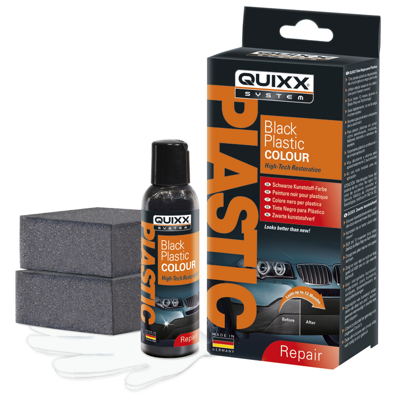 Quixx Black Plastic Colour / Peinture rénovatrice pour plastique Noir 75ml