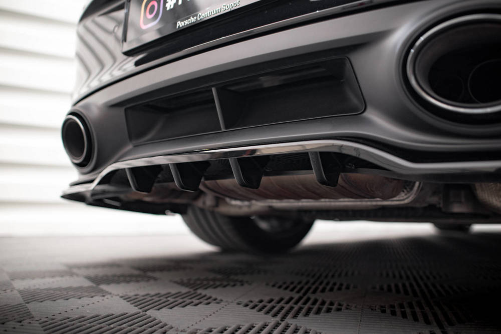 Diffuser Porsche 911 Turbo S 992 Maxton Glans Zwart