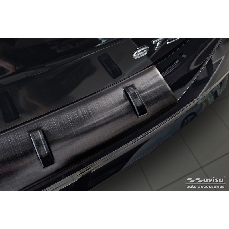 Protection de seuil arrière inox noir sur mesure pour Volkswagen Tiguan III (CT1) 2024- 'STRONG EDITION'