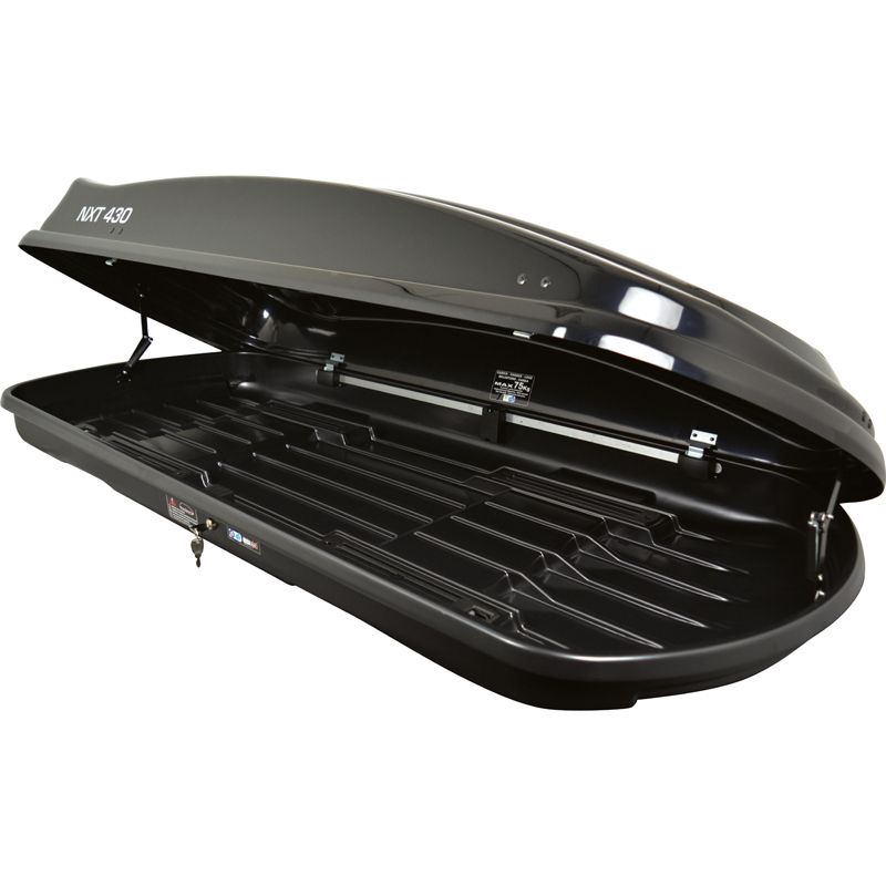 Coffre de toît Twinny Load NXT 430 Litre Noir-Luisant 190x78x38cm (Recto-Verso)
