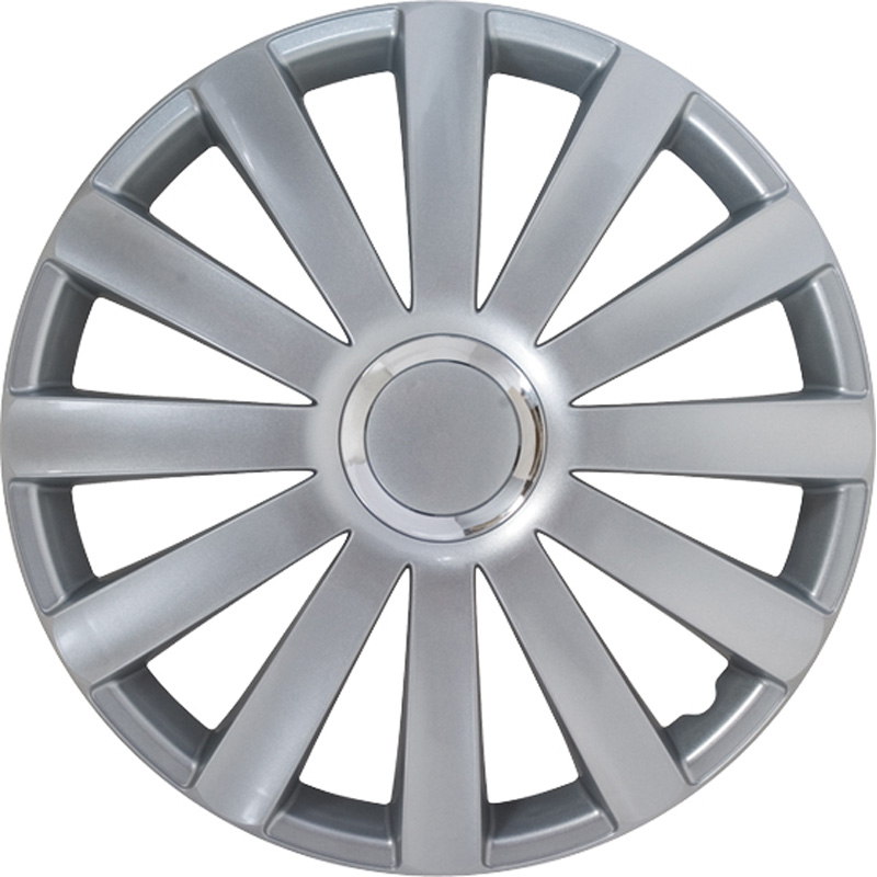 Jeu d'enjoliveurs Spyder 17-inch argent + anneau chromé