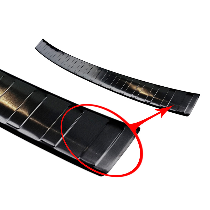 Protection de seuil arrière inox noir sur mesure pour BMW Série 3 G21 Touring Paquet M (excl. Sportline & 330e Hybrid) 2018-