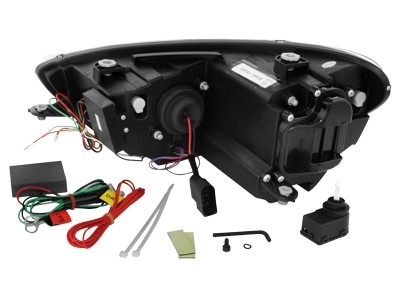 Headlights VW Scirocco lll 08- Devil Eyes Dlite LED Black