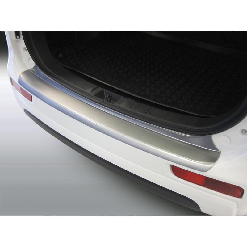 Protection de seuil arrière (ABS) sur mesure pour Mitsubishi Outlander 9/2012-9/2015 Look 'Alu Brossé'