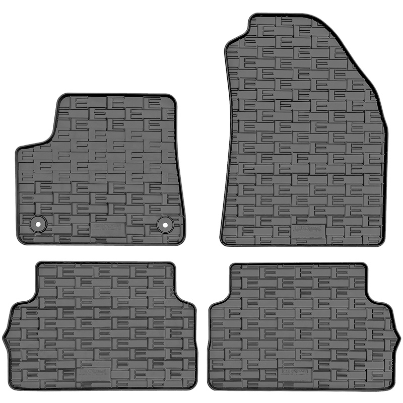 CIKCAR Set tapis de caoutchouc sur mesure pour Fiat Grande Panda EV 2025- (4-pièces + points de fixage)
