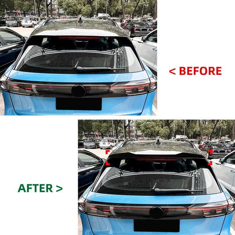 Becquet de toit (Spoiler Cap) sur mesure pour Volkswagen Tiguan III (CT1) R-Line 2024- (ABS Noir Luisant)