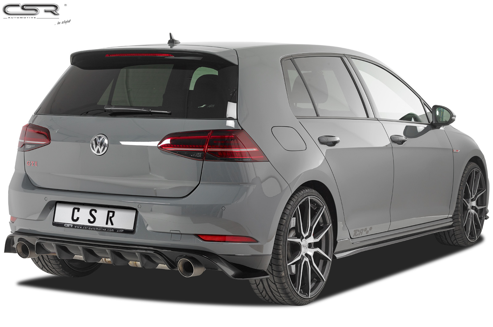 Diffuser Volkswagen Golf  7 GTI 17-21 CSR TCR Look Glans Zwart