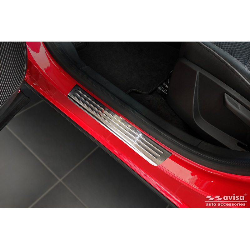 Seuils de portes inox sur mesure pour Renault Arkana 2020- 'Lines' - 4-pièces