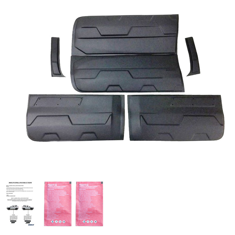 Jeu de baguettes de porte sur mesure pour Ford Ranger T6/T7/T8 2012-2022 (Jumbo) - Noir mat