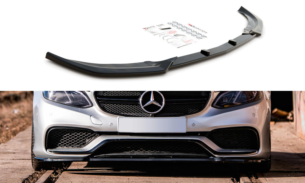 Voorspoiler Mercedes E-Klasse W212 E63 AMG Facelift 12-16 Glans Zwart