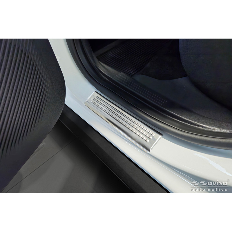 Avisa Seuils de portes inoxydable sur mesure pour Citroën C3 IV 2024- 'Lines' - 4-pièces