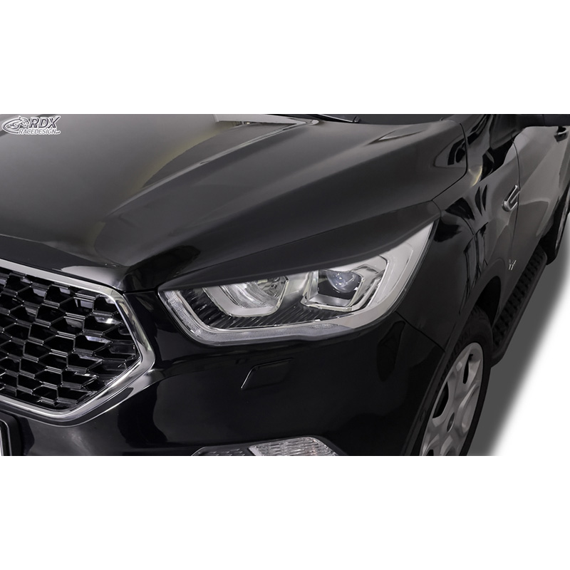 RDX Spoilers de phares sur mesure pour Ford Kuga II (DM2) Facelift 2016-2019 (ABS Noir Brillant)