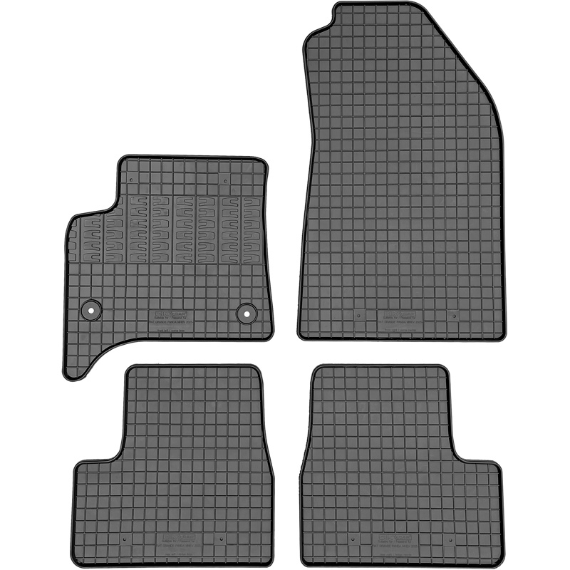 CIKCAR Set tapis de caoutchouc sur mesure pour Fiat Grande Panda MHEV 2025- (4-pièces + points de fixage)