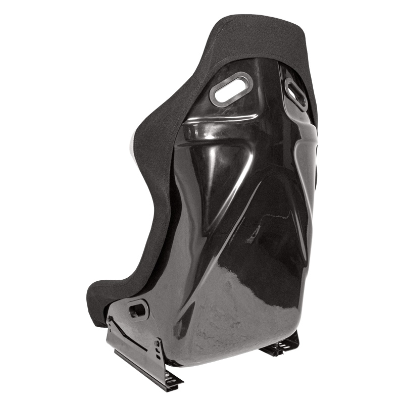 Siège baquet 'RT' - Noir/Gris - Dossier fixe en polyester - incl. glissières