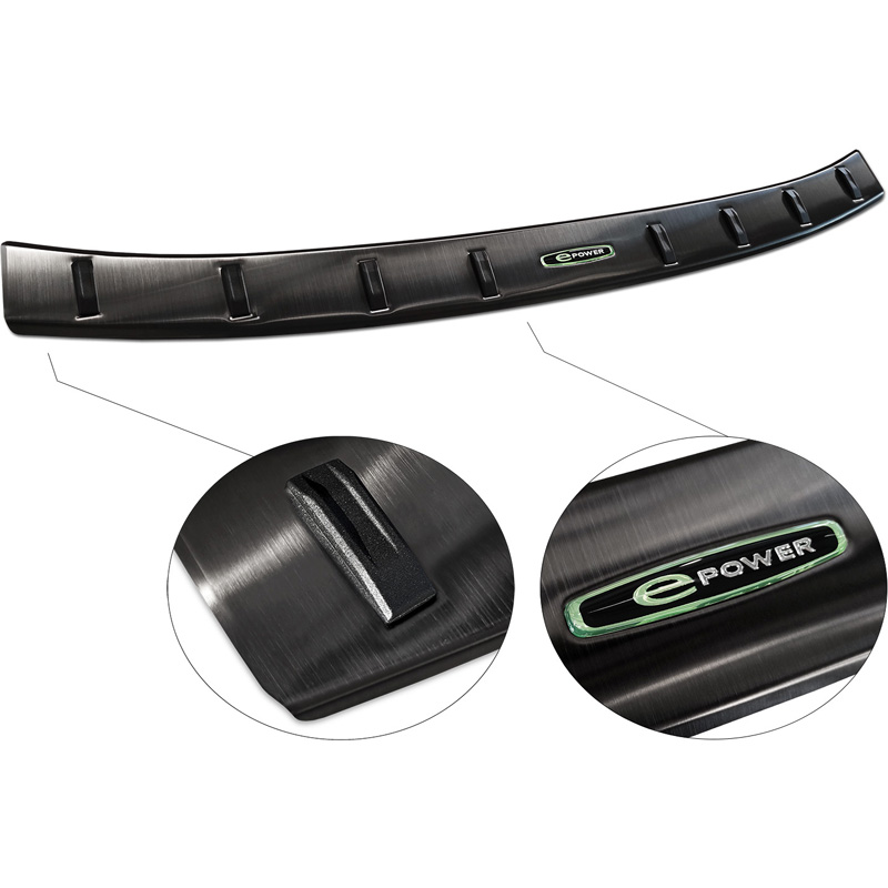 Protection de seuil arrière inox noir sur mesure pour Mazda MX-30 2020- 'STRONG EDITION'