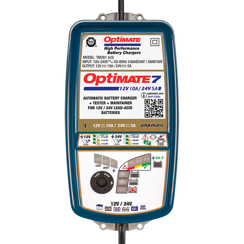 Optimate 7 12V 10-Amp / 24V 5-Amp 8-step 12V 10A véritable chargeur et mainteneur