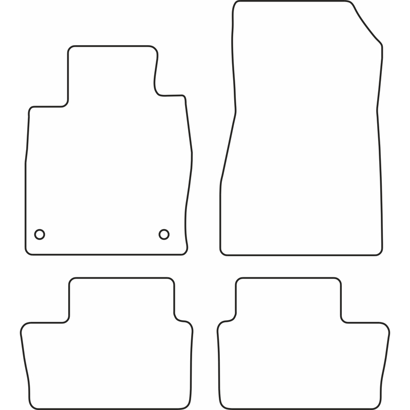 Set de tapis de sol en velours sur mesure pour Nissan Juke II 2019-