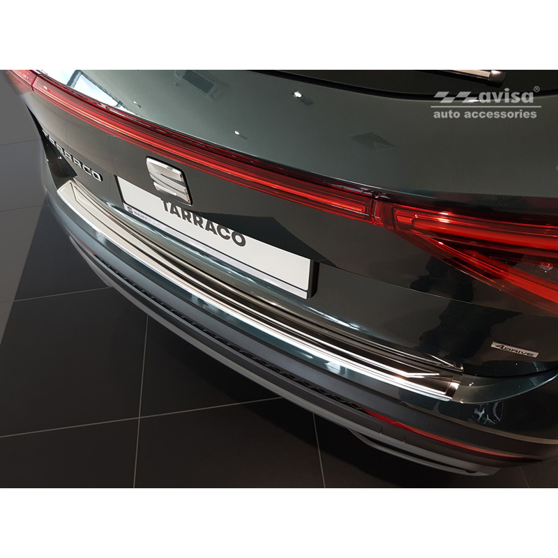 Protection de seuil arrière inox sur mesure pour Seat Tarraco 2019-