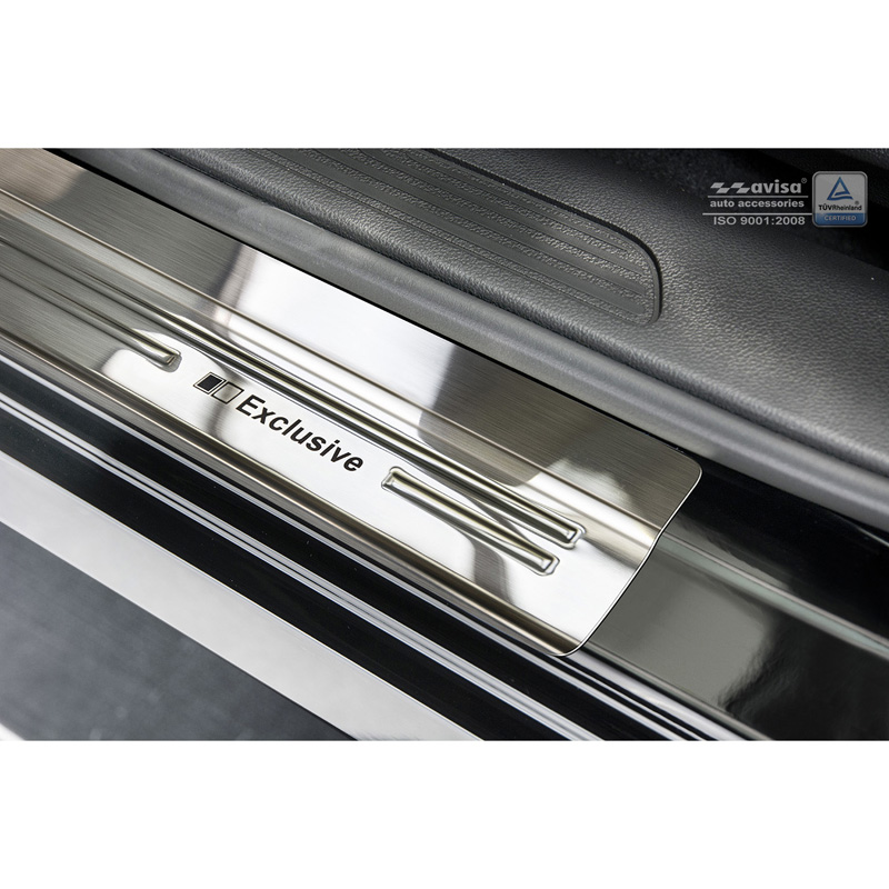Seuils de portes inoxydable sur mesure pour Renault Kadjar 2015- - 'Exclusive' - 4-pièces