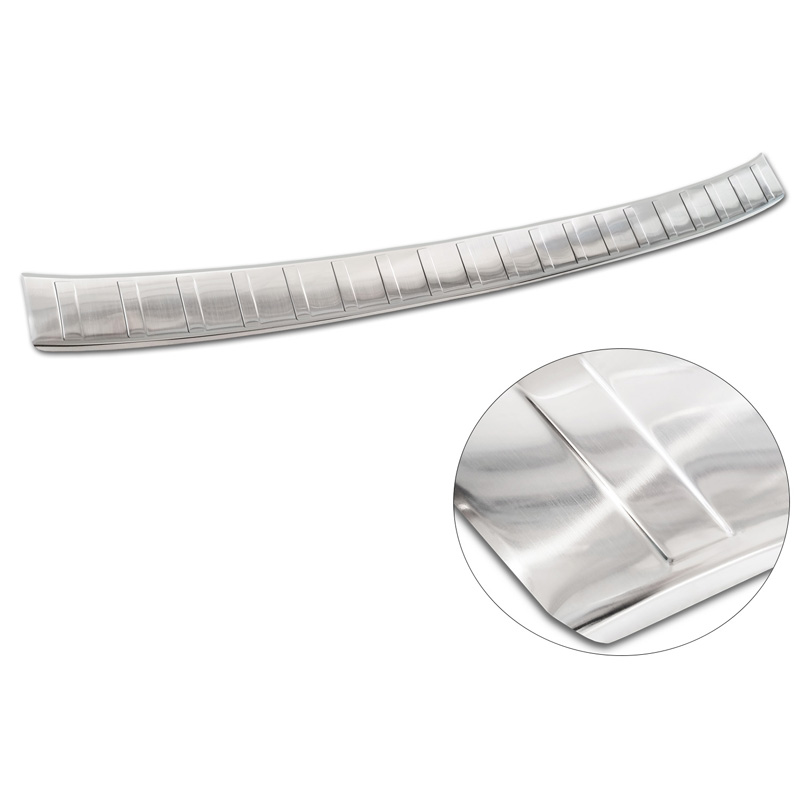 Protection de seuil arrière inox sur mesure pour Nissan X-Trail IV (T33) 2021- 'Ribs'