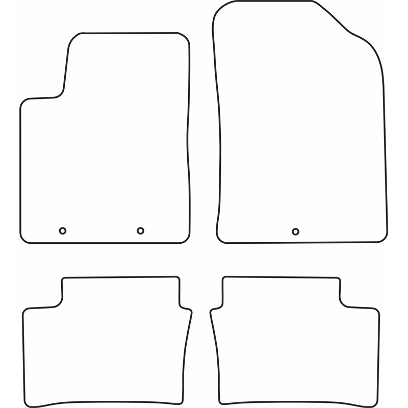 Set de tapis de sol en velours sur mesure pour Kia Picanto 2011-2015